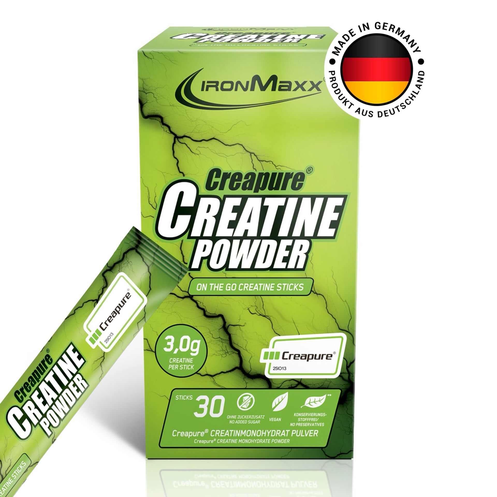 IRONMAXX Creatine Creapure 30 sticks x 3.4g