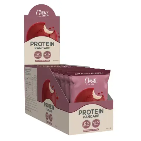 Clean Powders Protein Pancake 55 Gr 12 Adet - RED VELVET