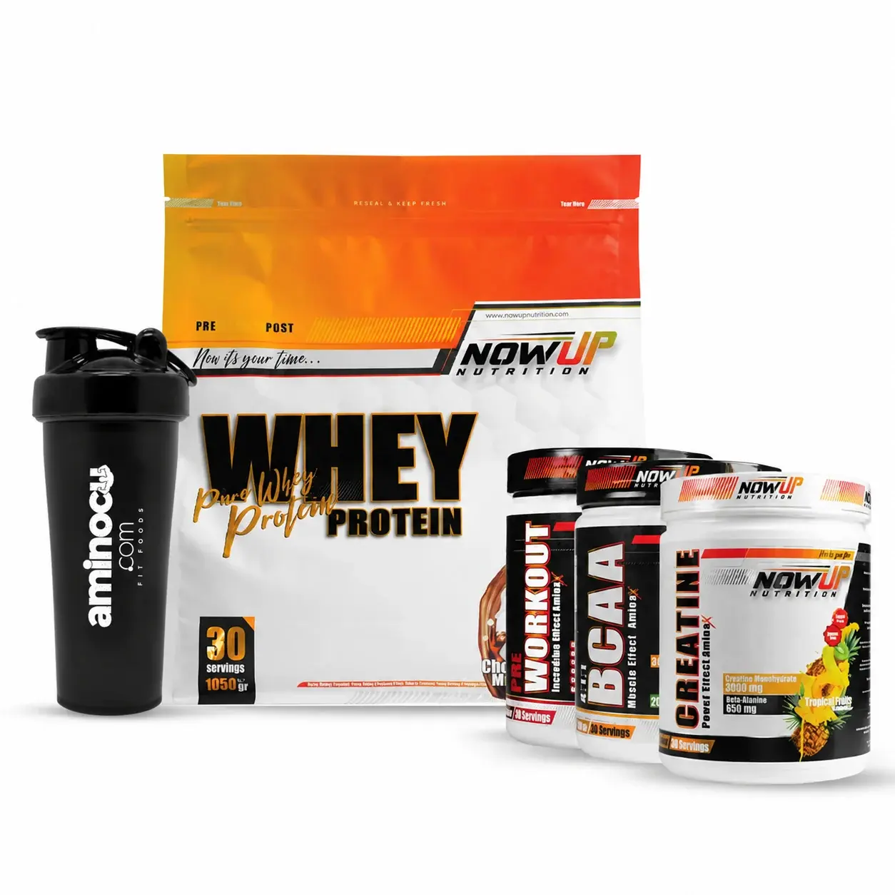 Nowup Nutrition Spor Tutkunları Paketi | Güç, Dayanıklılık ve Temiz Kas Kütlesi Desteği