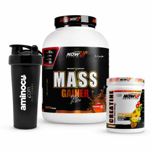 Nowup Nutrition Gainer Mass & Kreatin Kombinasyon Paketi – Kas Hacmi ve Güç Artışı İçin