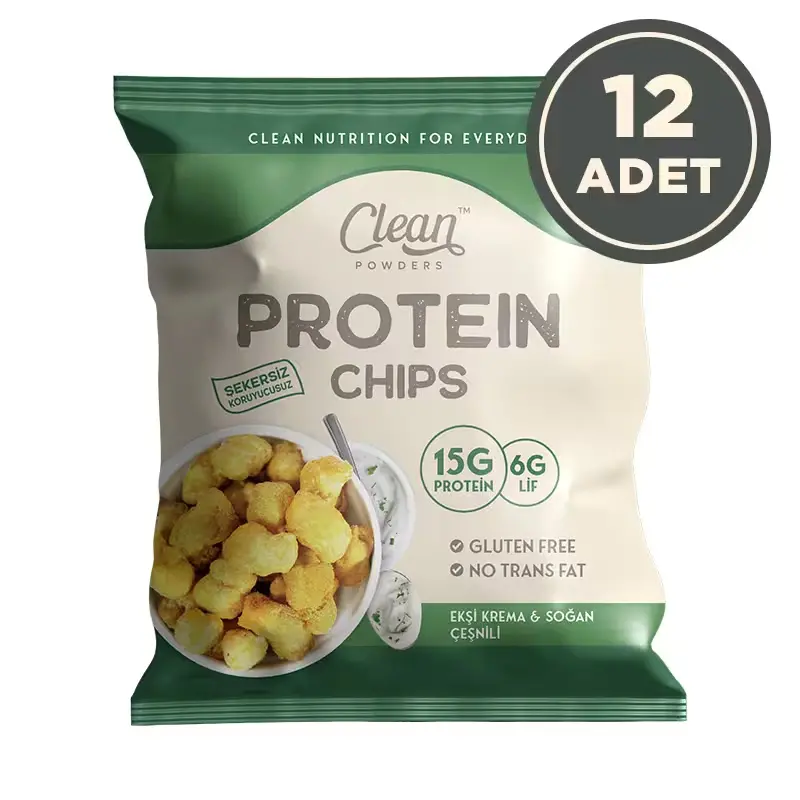 Clean Powders Protein Chips 50 Gr Ekşi Krema Soğan 12 Adet