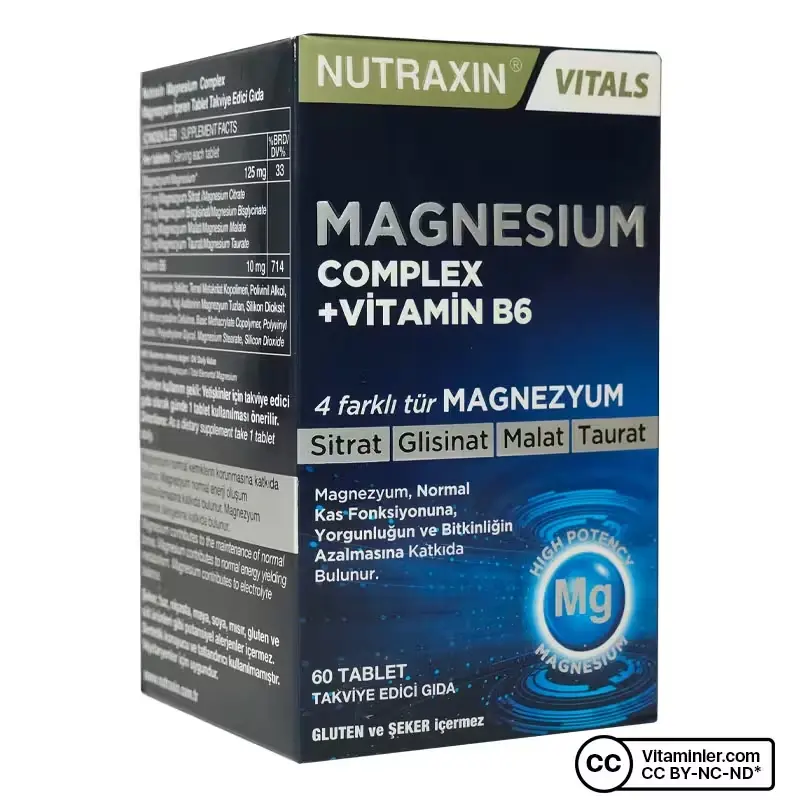 Nutraxin Magnesium Complex + Vitamin B6 60 Tablet