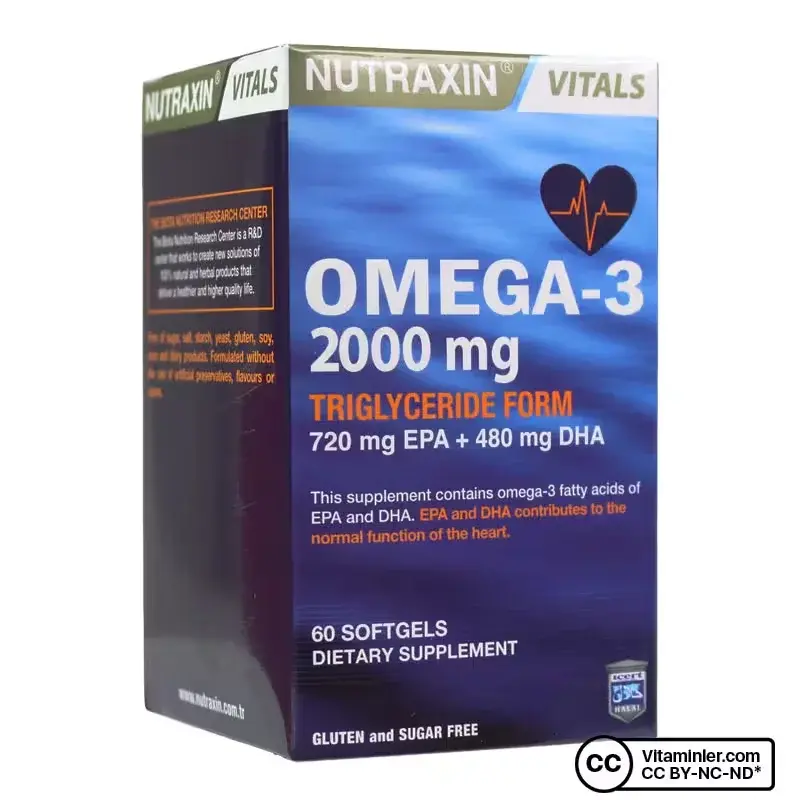 Nutraxin Omega 3 Balık Yağı 2000 mg 60 Kapsül