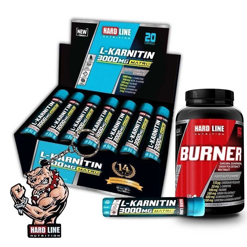 Hardline L-Karnitin Matrix 3000 Mg + Burner Kombinasyonu