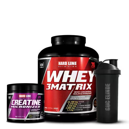 Hardline Whey 3 Matrix 2300 Gr Protein Tozu + Hardline Kreatin Mikronize 120 Gr